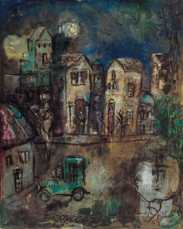 ROGNONI FRANCO Milano 20/09/1913 - Milano 11/03/1999Città di notte, 1963olio...