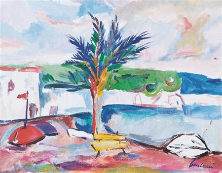 PAULUCCI ENRICO Genova 03/10/1901 - Torino 22/08/1999Paesaggioolio su tela...