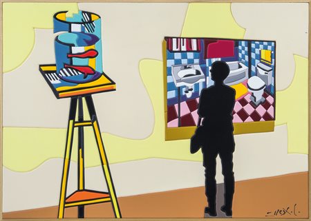 NESPOLO UGO Mosso Santa Maria (BI) 29/08/1941Like a cartoonacrilici su legno...