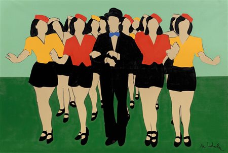 LODOLA MARCO Dorno (PV) 04/04/1955La danza, 2002smalti e collage su tela...