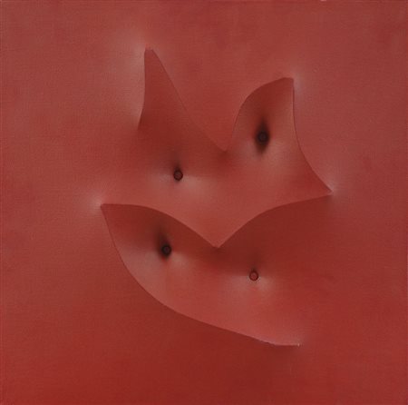 AMADIO GIUSEPPE Todi 19/05/1944Bog, 2002tela estroflessa rossa cm. 37x37,5,...