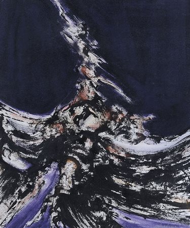 CHEVRIER FERDINANDO Livorno 1920 - 2006Presenza, 1966olio e tecnica mista su...