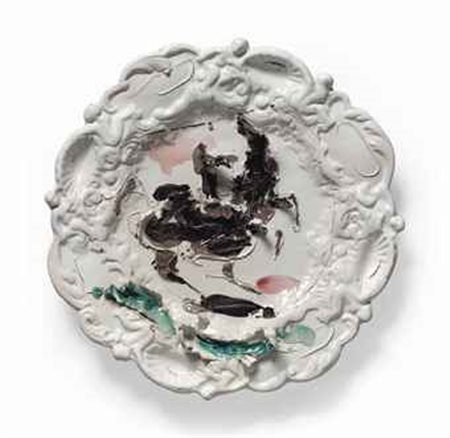 LUCIO FONTANA (1899-1968) Cavaliere firmata e datata l. fontana 53 (sul...