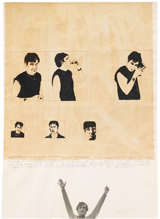 Alighiero Boetti 1940 - 1994 SAN BERNARDINO (GARY GILMORE) SIGNED, COLLAGE...