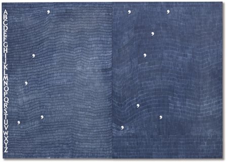 Alighiero Boetti 1940 - 1994 UNITÀ VARIETÀ BLUE BALLPOINT PEN ON PAPER, TWO...