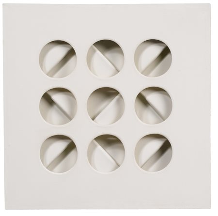 Paolo Scheggi 1940 - 1971 INTERSUPERFICIE CURVA- DAL BIANCO SIGNED AND TITLED...