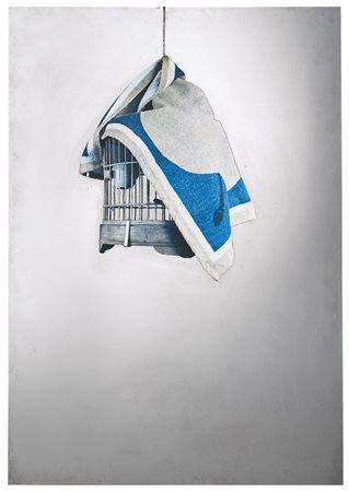 Michelangelo Pistoletto N. 1933 LA GABBIA SCREENPRINT IN COLORS ON POLISHED...