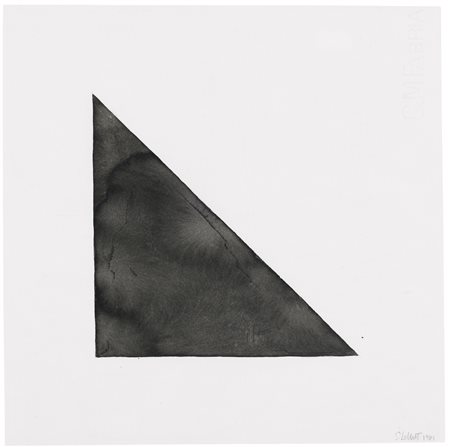 Sol LeWitt 1928 - 2007 RIGHT TRIANGLE SIGNED AND DATED 1981, INK AND PENCIL...