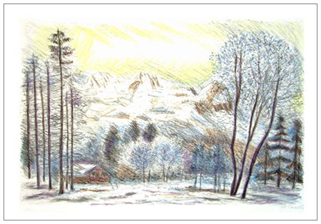 MICHELE CASCELLA Ortona 1892 – Milano 1989 Cortina d’Ampezzo 1978 Litografia...