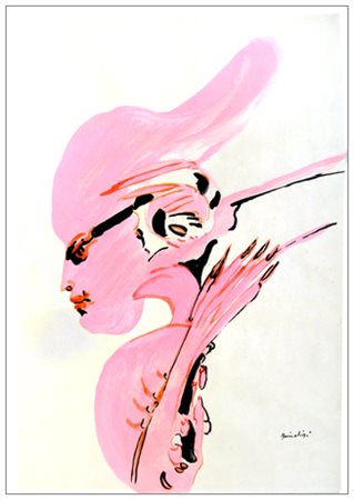 REMO BRINDISI Roma 1918 – Milano 1996 Senza titolo Pittura su cartoncino 49,3...