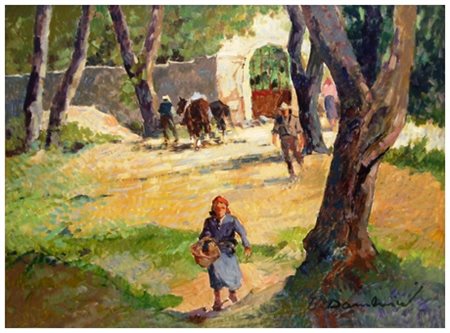 CARLO DOMENICI Livorno 1898 – Valdana di Portoferraio 1981 Vecchia villa Olio...