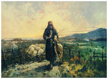 FERRUCCIO RONTINI Firenze 1893 – Livorno 1964 Ritorno – Maremma Olio su...