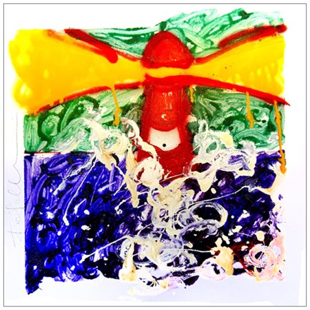 MASSIMO FALSETTI Roma 1955 Faro 2013 Olio e t.m. su tela 60 x 60. Firma (in...