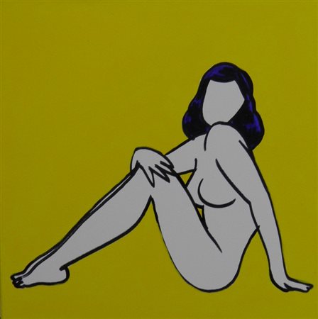 LODOLA MARCO DORNO 1955 SENZA TITOLO ACRILICO SU TELA cm 50 x 50 Firma sul...