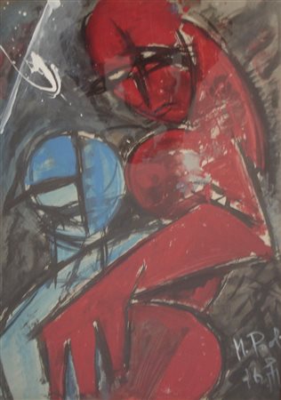 PAOLI MARCELLO RIFLESSIONI SULL ESTASI, 1976 OLIO SU TAVOLA cm 70 x 50 Firma...