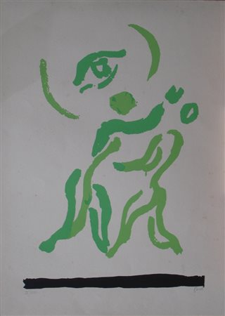 GUIDI VIRGILIO ROMA 1891 VENEZIA 1984 SENZA TITOLO LITOGRAFIA cm 70 x 50...