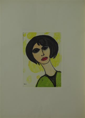 BORRA SENZA TITOLO, 1973 LITOGRAFIA cm 33 x 23,5 Firmato in basso a destra...