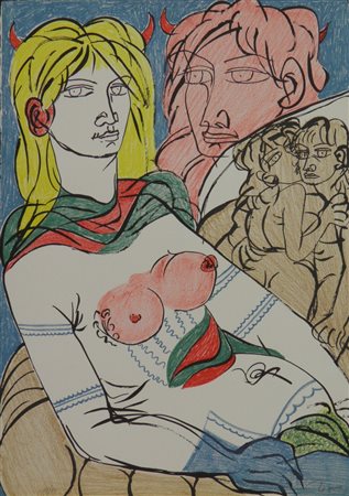 ZANCANARO TONO PADOVA 1906 1985 SELINUNTEA, 1981 LITOGRAFIA cm 70 x 50 Firma...