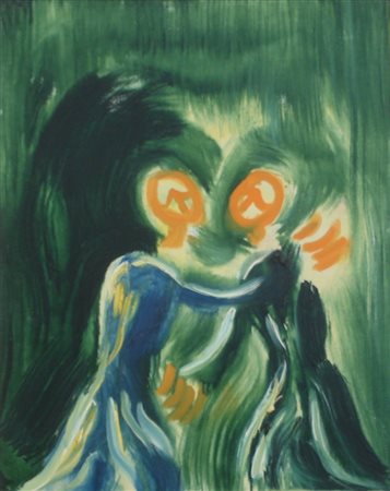 GUIDI VIRGILIO ROMA 1891 VENEZIA 1984 INCONTRO, 1974 OLIO SU TELA cm 50 x 40...