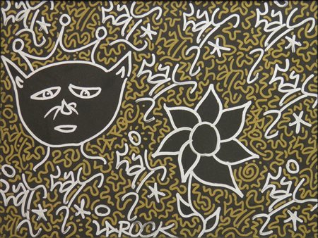 ORTIZ ANGEL NEW YORK 1967 KITTEN KABOODLE, 2001 SMALTO E PENNARELLO SU TELA...