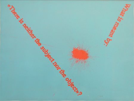 CARREGA UGO Genova 1935 NE SOGGETTO NE OGGETTO, 1988 TEMPERA SU TELA cm 80 x...