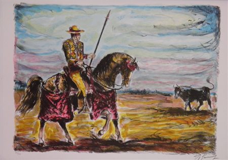 GONZAGA GIOVAN FRANCESCO MILANO 1921 PICADOR, 1986 LITOGRAFIA cm 50 x 70...