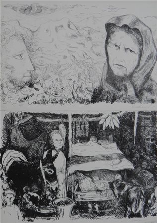 LEVI CARLO TORINO 1902 ROMA 1975 CRISTO SI E FERMATO A EBOLI, 1974 LITOGRAFIA...