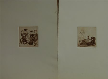 BORGHESE FRANZ ROMA 1941 ROMA 2005 I FIGLI DI ESCULAPIO, 1976 ACQUAFORTE cm...