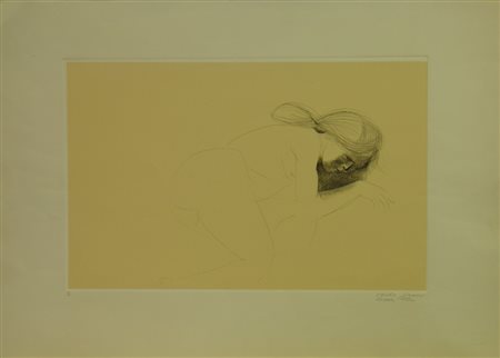 GRECO EMILIO SENZA TITOLO, 1970 INCISIONE cm 70 x 50 Firma e anno in basso a...