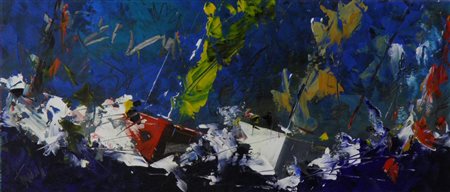 TORALDO FRANCESCO CATANZARO 1974 ROMA CUP, 2008 ACRILICO SU TAVOLA cm 30 x 70...