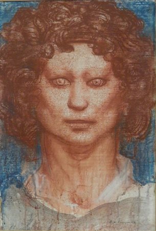 ANNIGONI PIETRO MILANO 1910 FIRENZE 1988 STUDIO DI TESTA DI DONNA, 1950...