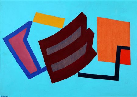 PLINIO MESCIULAM 1926 Forma, 1951/52 Tempera su carta su tavola, cm. 45 x 64,...
