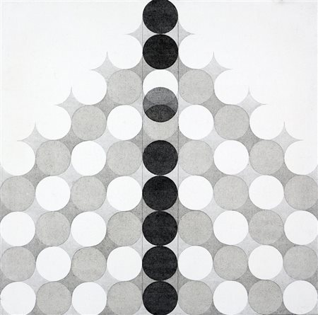 CARLO NANGERONI 1922 Mutazione per scorrimento, 1970 Acrilico su tela, cm. 80...