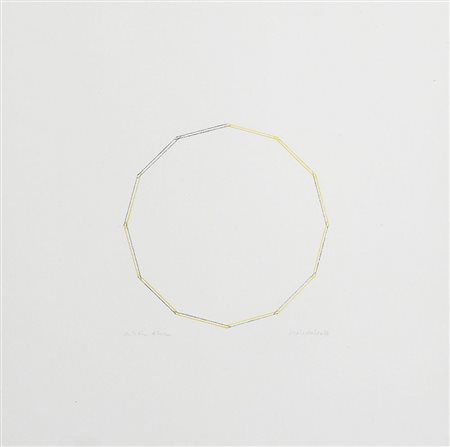 KLAUS STAUDT 1932 Variation n. 4 fassung = 12 ..., 1977 Matite su cartoncino,...