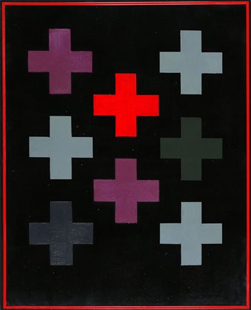 JEAN LEPPIEN 1910 - 1991 Senza titolo, 1974 Olio su tela, cm. 81 x 65 Firmato...