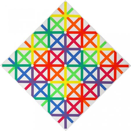 JORRIT TORNQUIST 71 1938 OP. 52, 1966 Nastri adesivi colorati su tela, cm....