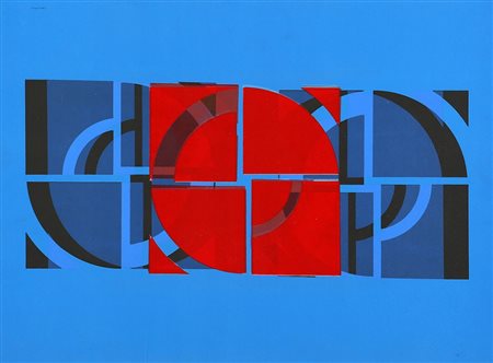 GIOVANNI CAMPUS 1929 Struttura modulare, anni ‘70 Tempera su cartoncino, cm....