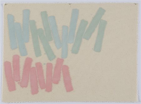 GIORGIO GRIFFA 1936 Tre colori, 1976 Acrilico su tela, cm. 38 x 50 Firmato e...