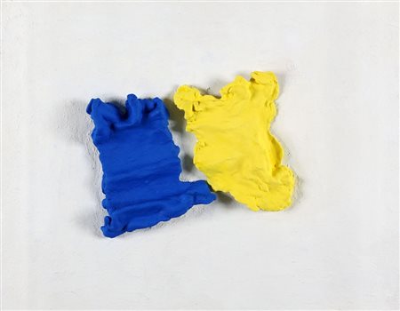 PINO PINELLI 1938 Pittura BL G Elementi applicati su cartoncino dipinto, cm....