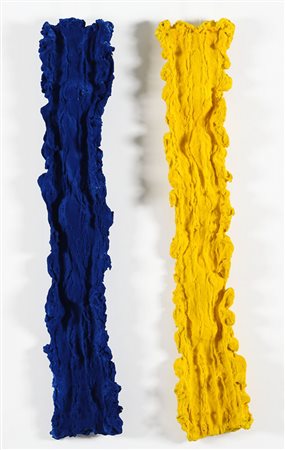 PINO PINELLI 1938 Pittura BL G, 1993 Pittura su 2 elementi, cm. 108 x 18 (...