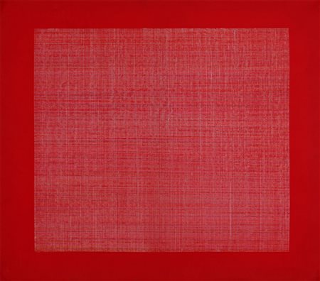 ALBERTO BARDI 1918 - 1984 Sul rosso, 1974 Pastello a cera e tempera su tela,...