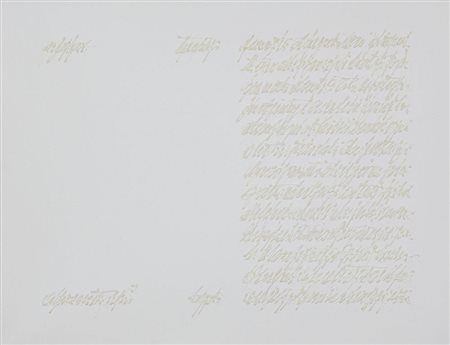 ALESSANDRO ALGARDI 1945 Manoscritto, 1978 Tecnica mista su tela, cm. 35 x 45...