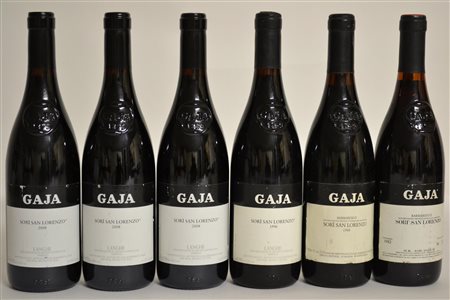 Sor&igrave; San Lorenzo Gaja Langhe, DOC 2008 - 3 bt 1996 - 1 bt 1988 - 1 bt...