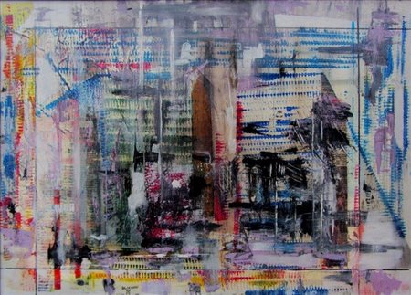 Franco Baldessari Roncegno Terme 1953 03-2015 2015 Mista su tela 50x70...