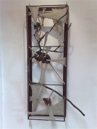 Silvana Pincolini Milano 1950 Pre-scelta 2011 Ferro, corda, ceramica raku,...