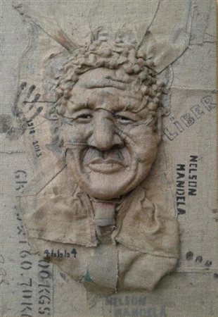 Giuseppe trentacoste firenze 1977 Impronta nella storia tela piegata 110x75...