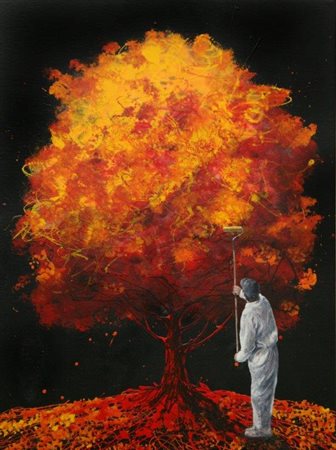 Paolo Di Rosa Milano 1973 Per Fare un Albero 2015 Acrilico su tela 80x60...