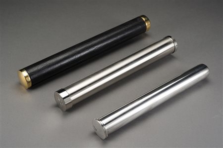 Lotto composto da tre portasigari in materiali diversi, uno marcato Lorenzi