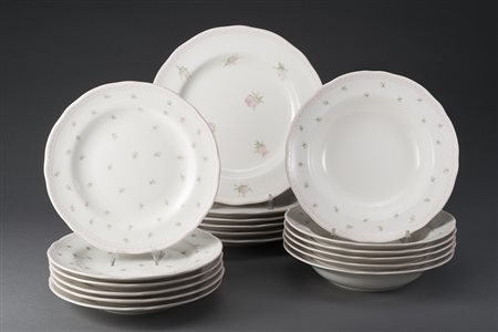 Manifattura Royal House, servizio di piatti da sei persone in ceramica...