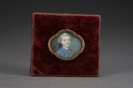 Scuola francese del sec. XVIII "Ritratto di Francois Jerome de l'Agenois"...